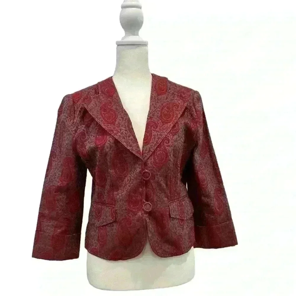 ROBERT GRAHAM BLAZER JACKET SIZE 6 NWOT - Picture 2 of 11